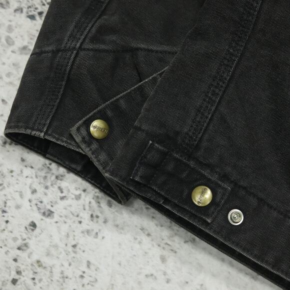RARE Vintage Carhartt J43 ONX Onyx Faded Black Detroit Jacket Size Medium - Picture 15 of 16